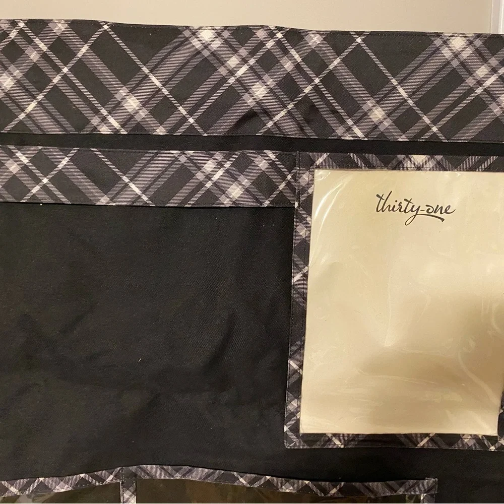 Thirtyone Bags Hanging Office Organizer with Plaid Design